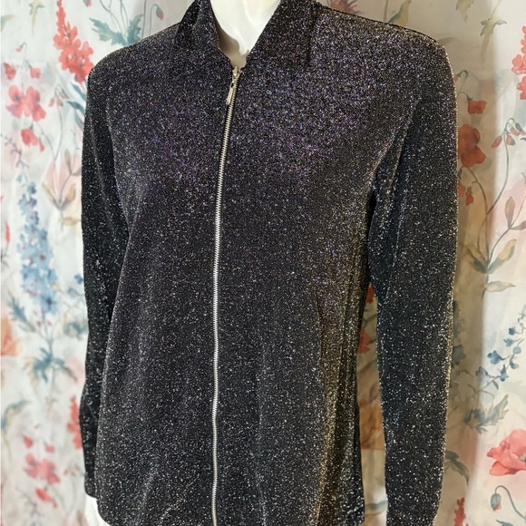 Vintage Chico's Black Jacket with Silver Shimmer - Picture 2 of 7